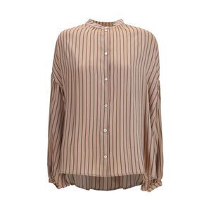 Kristina Ti Women Silk Blend Striped Shirt